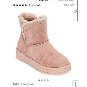 Thereabouts Little & Big Kid Girls Rose Flat Heel Winter Boots Size 6 NWOT